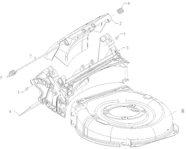 Deck Diagram and Parts List for 11A-B1BE752 2022 Yard Machines Lawn Mower